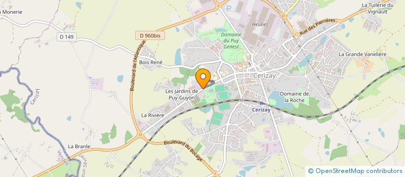 localisation de l'entreprise MADAME MIREILLE MOREAU  CERIZAY