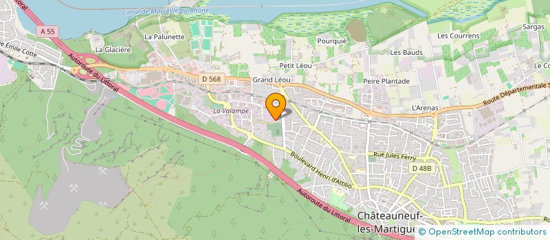 localisation de l'entreprise MADAME MIREILLE MOREAU  CHATEAUNEUF-LES-MARTIGUES