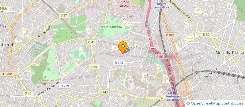 localisation de l'entreprise MADAME MIREILLE MOULIN à MONTREUIL