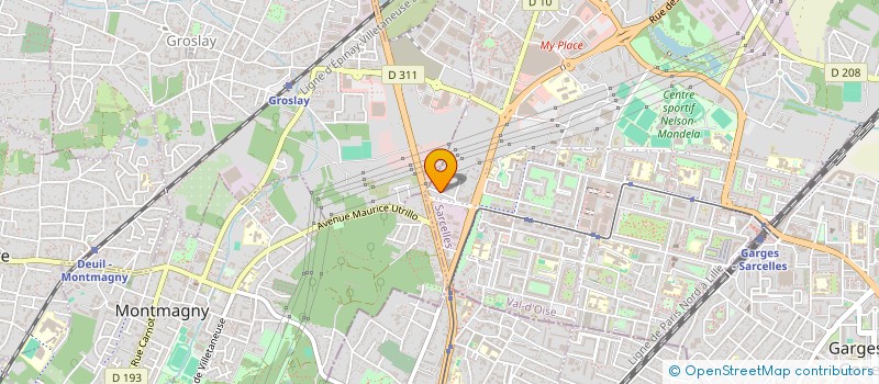 localisation de l'entreprise MADAME MIREILLE OBONGUI MOUTENGUE  SARCELLES