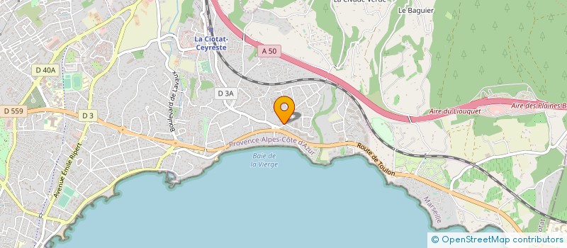 localisation de l'entreprise MADAME MIREILLE PIERACCI  LA CIOTAT