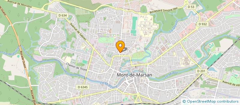 localisation de l'entreprise MADAME MIREILLE PINSCLOUX  MONT-DE-MARSAN