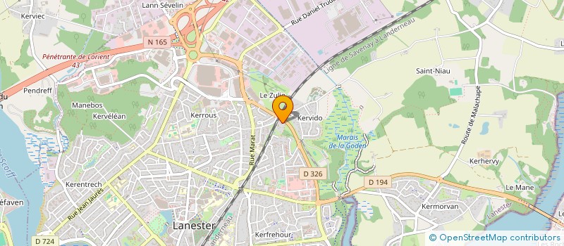 localisation de l'entreprise MADAME MIREILLE PORTANGUEN  LANESTER