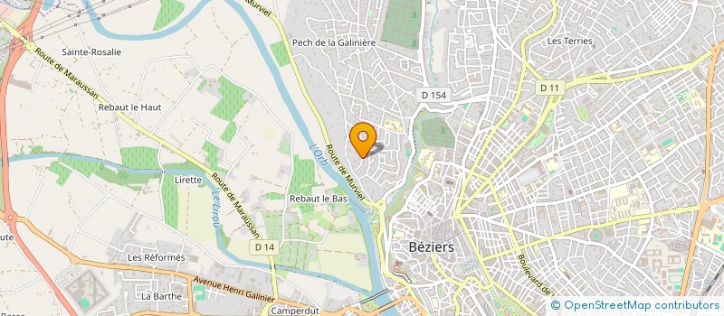 localisation de l'entreprise MADAME MIREILLE ROQUES à BEZIERS