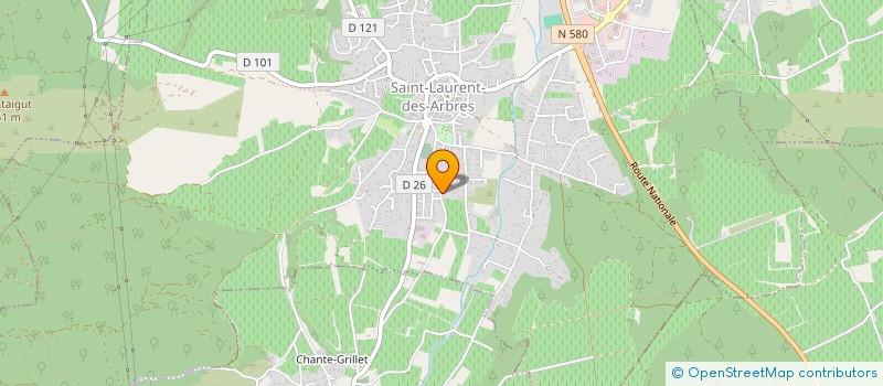 localisation de l'entreprise MADAME MIREILLE ROUX à SAINT-LAURENT-DES-ARBRES