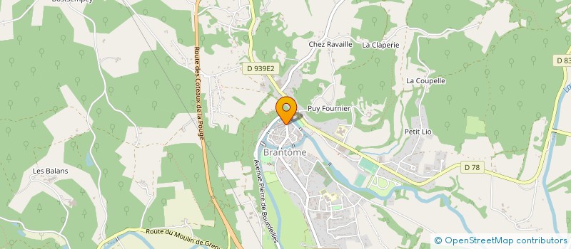 localisation de l'entreprise MADAME MIREILLE ROYER à BRANTOME EN PERIGORD
