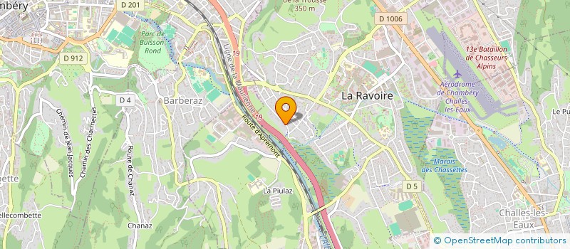 localisation de l'entreprise MADAME MIREILLE TIBERI  LA RAVOIRE