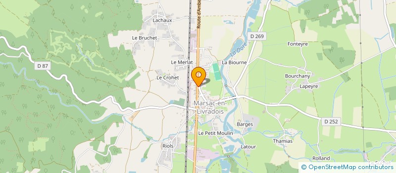 localisation de l'entreprise MADAME MIREILLE VERNADET  MARSAC-EN-LIVRADOIS