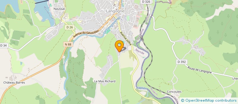 localisation de l'entreprise MADAME MIREILLE VINCENT  LANGOGNE