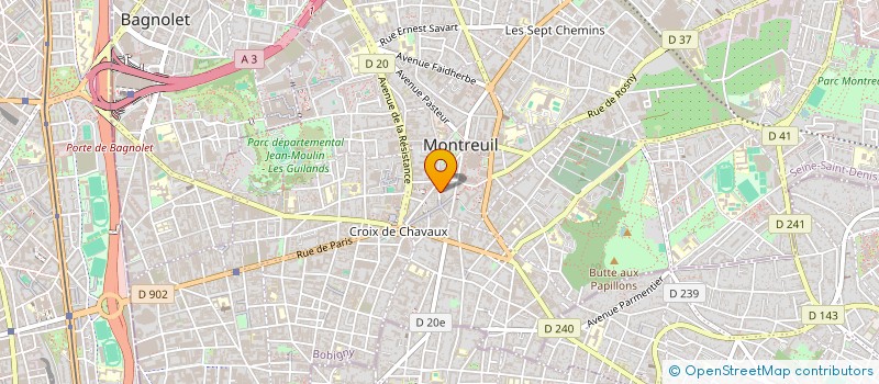 localisation de l'entreprise MADAME MIRELA VENCE  MONTREUIL