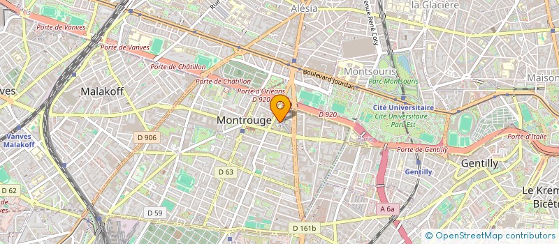 localisation de l'entreprise MADAME MIRETTE GIRIER DUFOURNIER  MONTROUGE