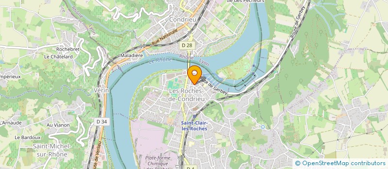 localisation de l'entreprise MADAME MIRIAM DAHAN  LES ROCHES-DE-CONDRIEU