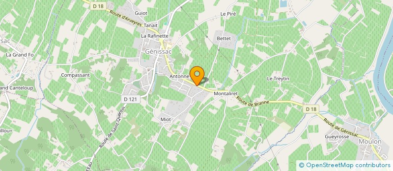 localisation de l'entreprise MADAME MIRIAM MONTESTIER  GENISSAC