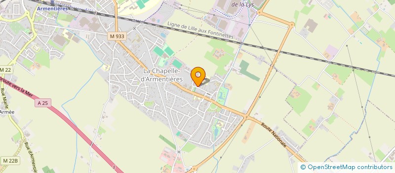 localisation de l'entreprise MADAME MIRKA HOUDEGBE à LA CHAPELLE-D'ARMENTIERES