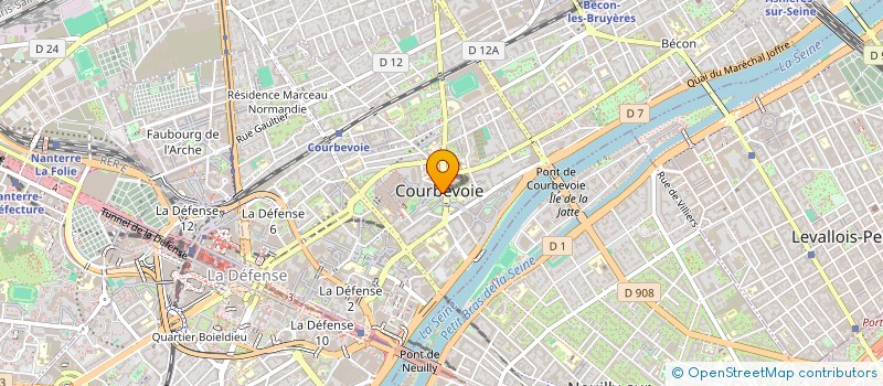 localisation de l'entreprise MADAME MIRLOUSE MERVIL à COURBEVOIE