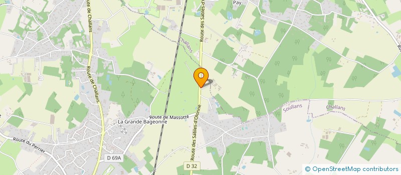 localisation de l'entreprise MADAME MODESTE HUGUET  SOULLANS