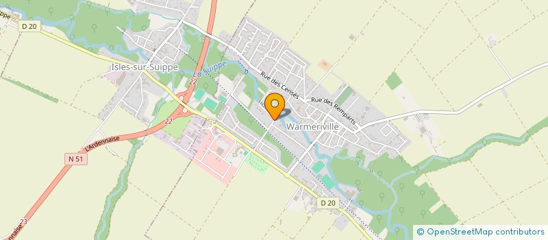 localisation de l'entreprise MADAME MODESTY AHMED  WARMERIVILLE