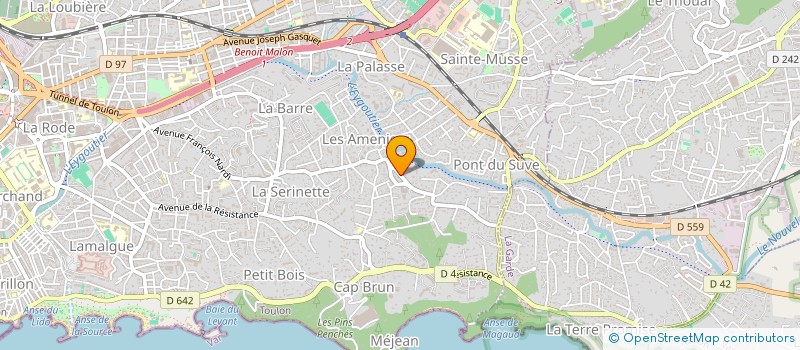 localisation de l'entreprise MADAME MONA LAGOUTTE à TOULON