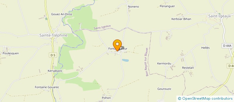 localisation de l'entreprise MADAME MONA-LOUISE GILLET  BON REPOS SUR BLAVET