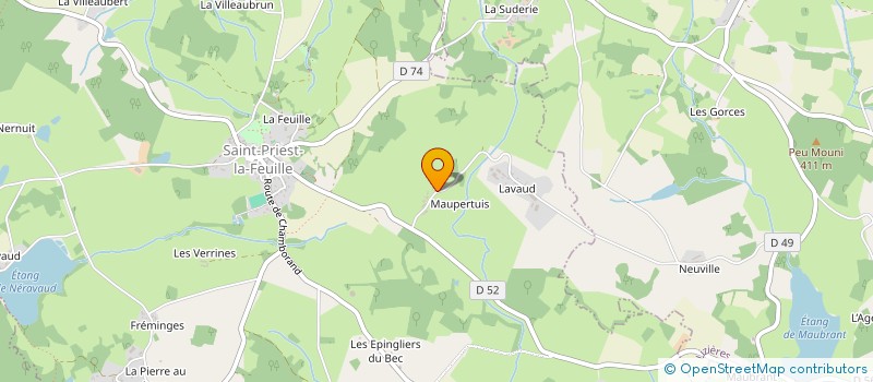 localisation de l'entreprise MADAME MONA MERCIER  SAINT-PRIEST-LA-FEUILLE