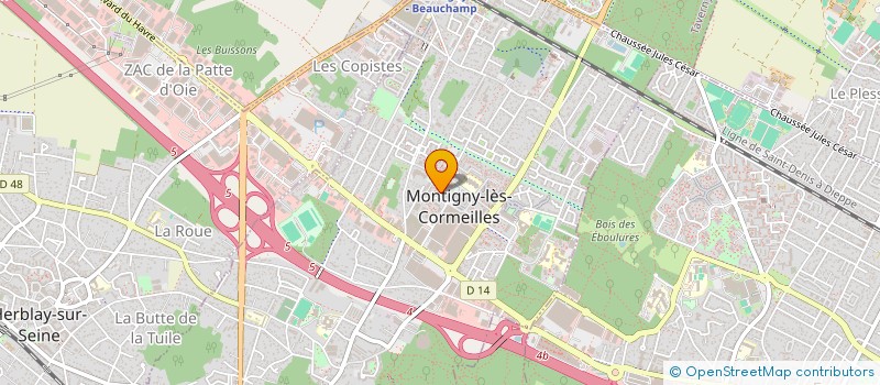 localisation de l'entreprise MADAME MONALIZA PEREIRA SANTOS  MONTIGNY-LES-CORMEILLES