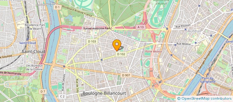 localisation de l'entreprise MADAME MONICA RUIZ DIAZ ZARACHO  BOULOGNE-BILLANCOURT