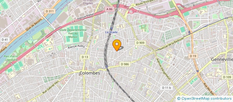 localisation de l'entreprise MADAME MONIKA BEVIGNY à COLOMBES