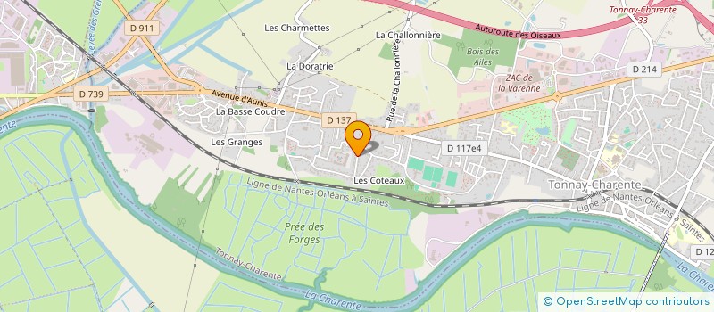 localisation de l'entreprise MADAME MONIQUE ARIES à TONNAY CHARENTE
