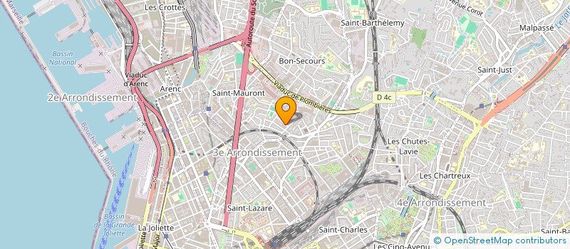 localisation de l'entreprise MADAME MONIQUE AUBERT  MARSEILLE