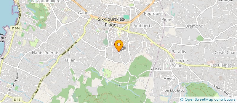 localisation de l'entreprise MADAME MONIQUE AUPHAN à SIX-FOURS-LES-PLAGES