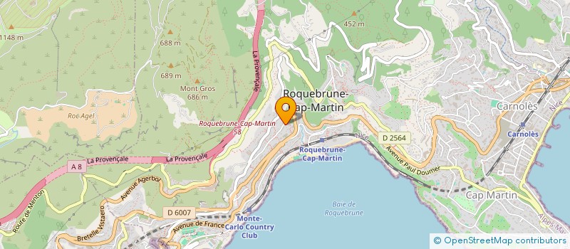 localisation de l'entreprise MADAME MONIQUE BARBET à ROQUEBRUNE-CAP-MARTIN