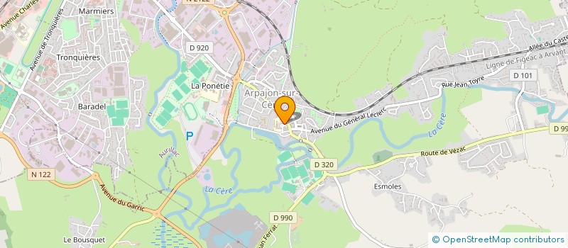 localisation de l'entreprise MADAME MONIQUE BARBET à ARPAJON-SUR-CERE