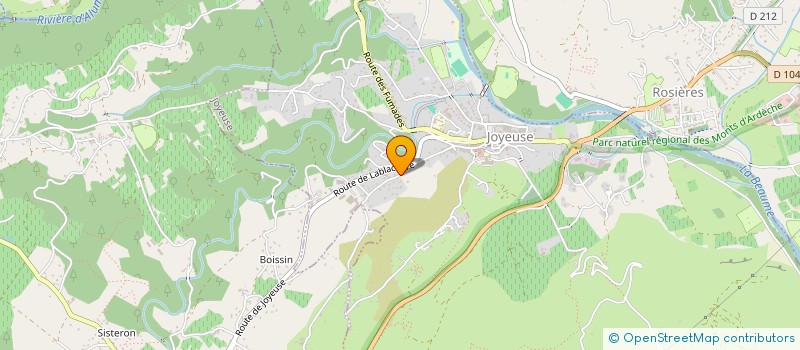 localisation de l'entreprise MADAME MONIQUE BASTIDE  JOYEUSE