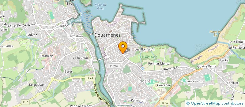 localisation de l'entreprise MADAME MONIQUE BAUDRY  DOUARNENEZ