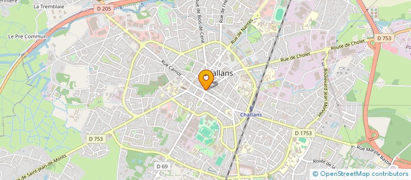 localisation de l'entreprise MADAME MONIQUE BEDUNEAU à CHALLANS