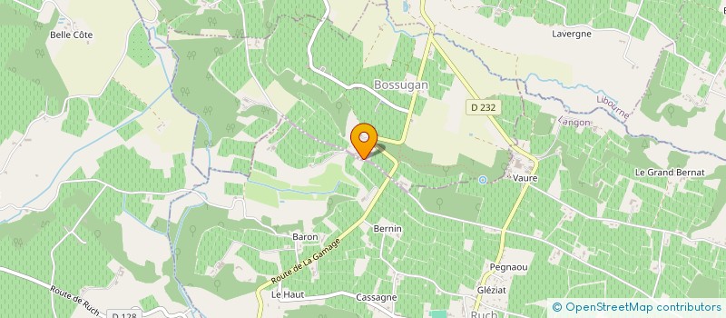 localisation de l'entreprise MADAME MONIQUE BERNARD  BOSSUGAN