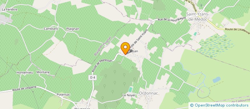 localisation de l'entreprise MADAME MONIQUE BERNARD  GAILLAN-EN-MEDOC