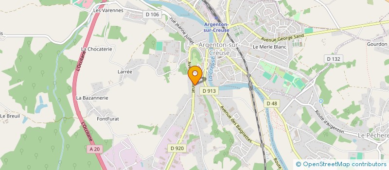 localisation de l'entreprise MADAME MONIQUE BERTRAND à ARGENTON-SUR-CREUSE