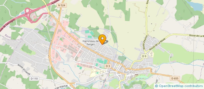 localisation de l'entreprise MADAME MONIQUE BIGAUD  BAZAS