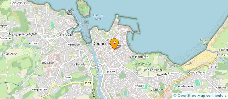 localisation de l'entreprise MADAME MONIQUE BIZIEN  DOUARNENEZ