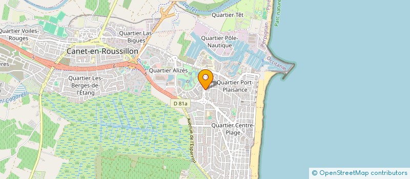 localisation de l'entreprise MADAME MONIQUE BLANC  CANET-EN-ROUSSILLON