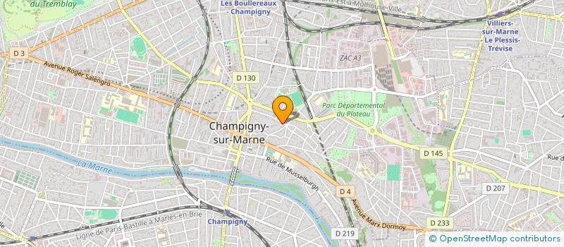 localisation de l'entreprise MADAME MONIQUE BLONDEAU à CHAMPIGNY-SUR-MARNE