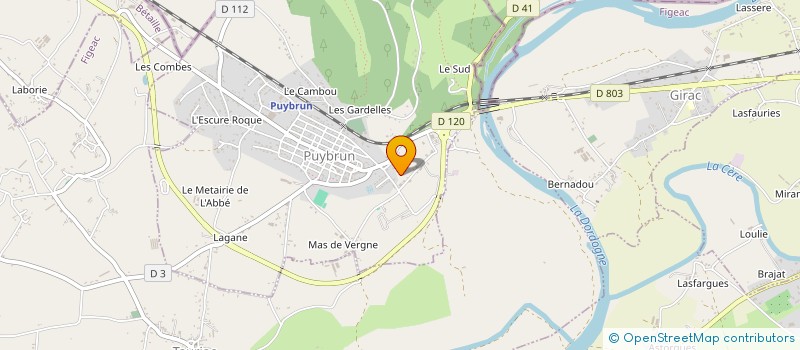 localisation de l'entreprise MADAME MONIQUE BOUAT à PUYBRUN