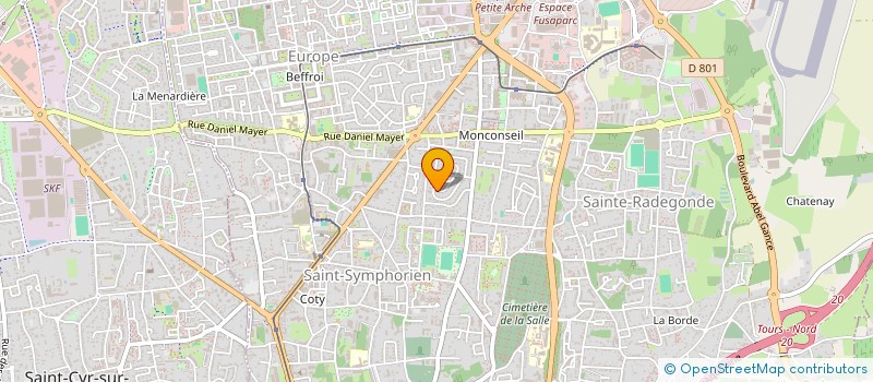 localisation de l'entreprise MADAME MONIQUE BOULAY à TOURS