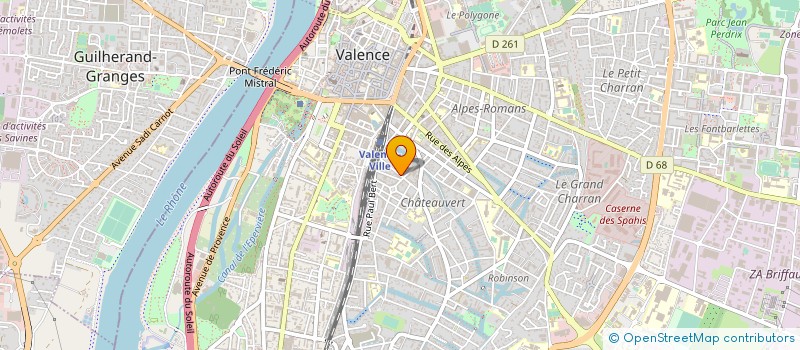 localisation de l'entreprise MADAME MONIQUE BOURGUIGNON à VALENCE