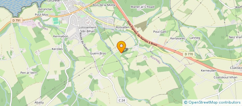localisation de l'entreprise MADAME MONIQUE BOUROULLEC  ROSNOEN