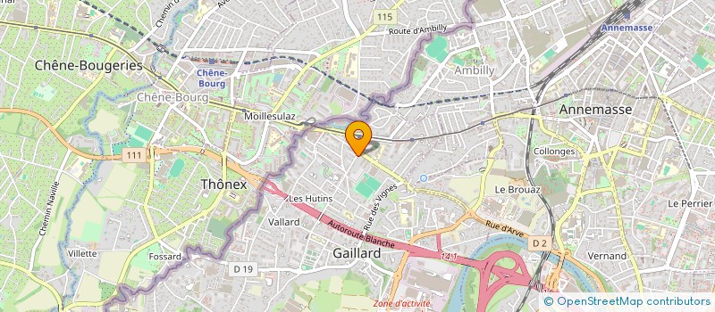 localisation de l'entreprise MADAME MONIQUE BOUVIER à GAILLARD