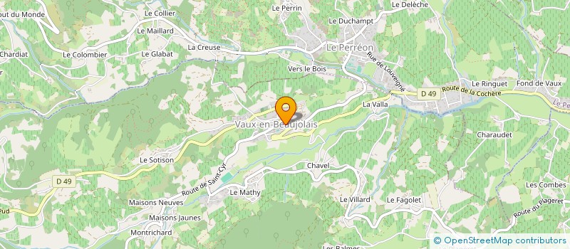 localisation de l'entreprise MADAME MONIQUE BROUCHOUD  VAUX-EN-BEAUJOLAIS