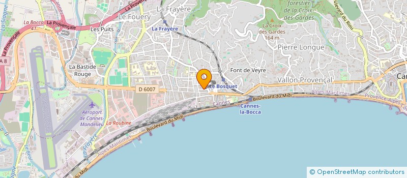 localisation de l'entreprise MADAME MONIQUE BRUN à CANNES