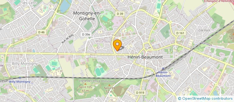 localisation de l'entreprise MADAME MONIQUE CAGNIART  HENIN-BEAUMONT